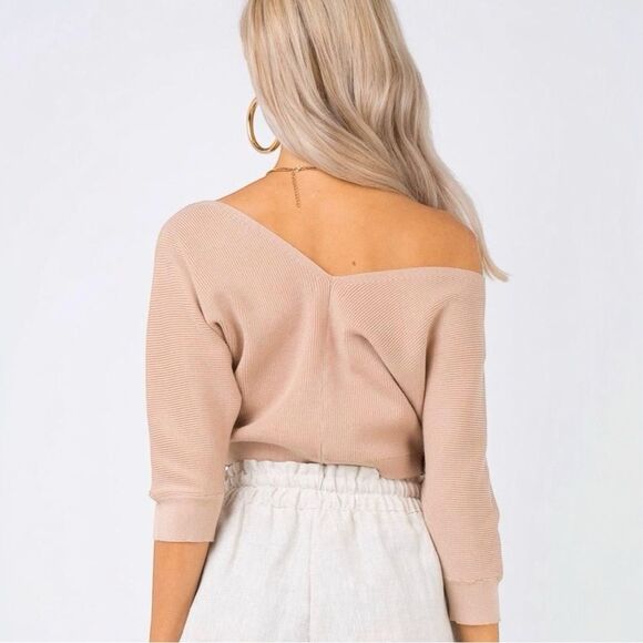 NWT Princess Polly Love More Knit Sweater Beige Tan Size S/M - Picture 4 of 6